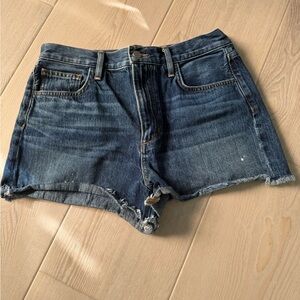 Joe’s Jeans Denim Cutoff Shorts Size 28 Dark Wash Raw Hem High Rise Summer